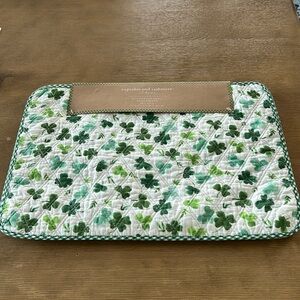 Shamrock St Patrick’s day placemats gingham quilted